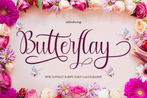 Butterflay Font: Elegant Script for Makers