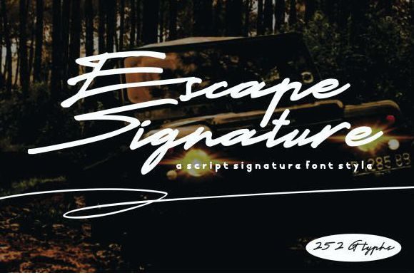 Escape Signature: A Timeless Handwritten Font for Editors