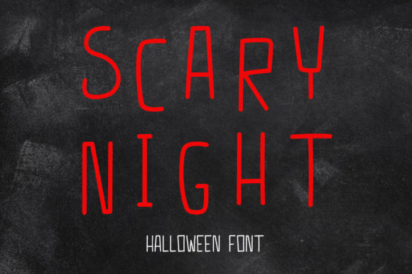 Scary Night Font: Bold Handwritten Impact