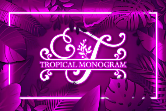 Tropical Monogram Font Review for Designers